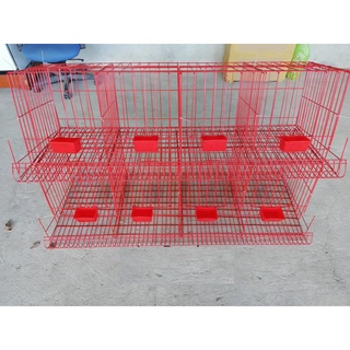 Battery Cages 4 Doors Coated Red