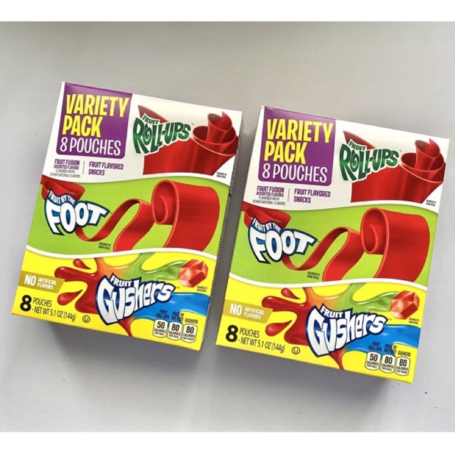 Betty Crocker Variety Fruit RollUps Fruit by the Foot Fruits Gushers 8