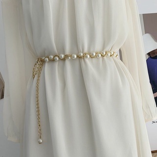 Women's pearl all-match waist chain.