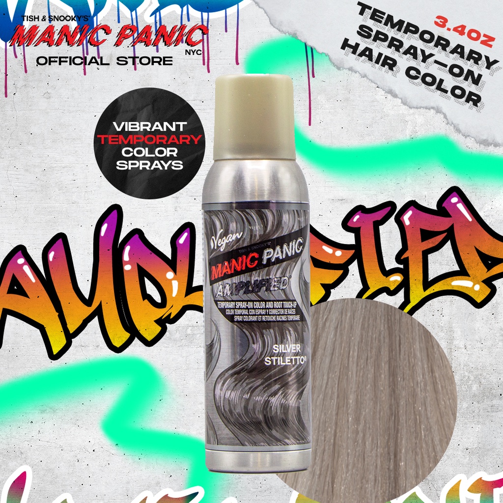 Manic Panic Amplified Temporary Hair Color Spray in Silver Stiletto 3