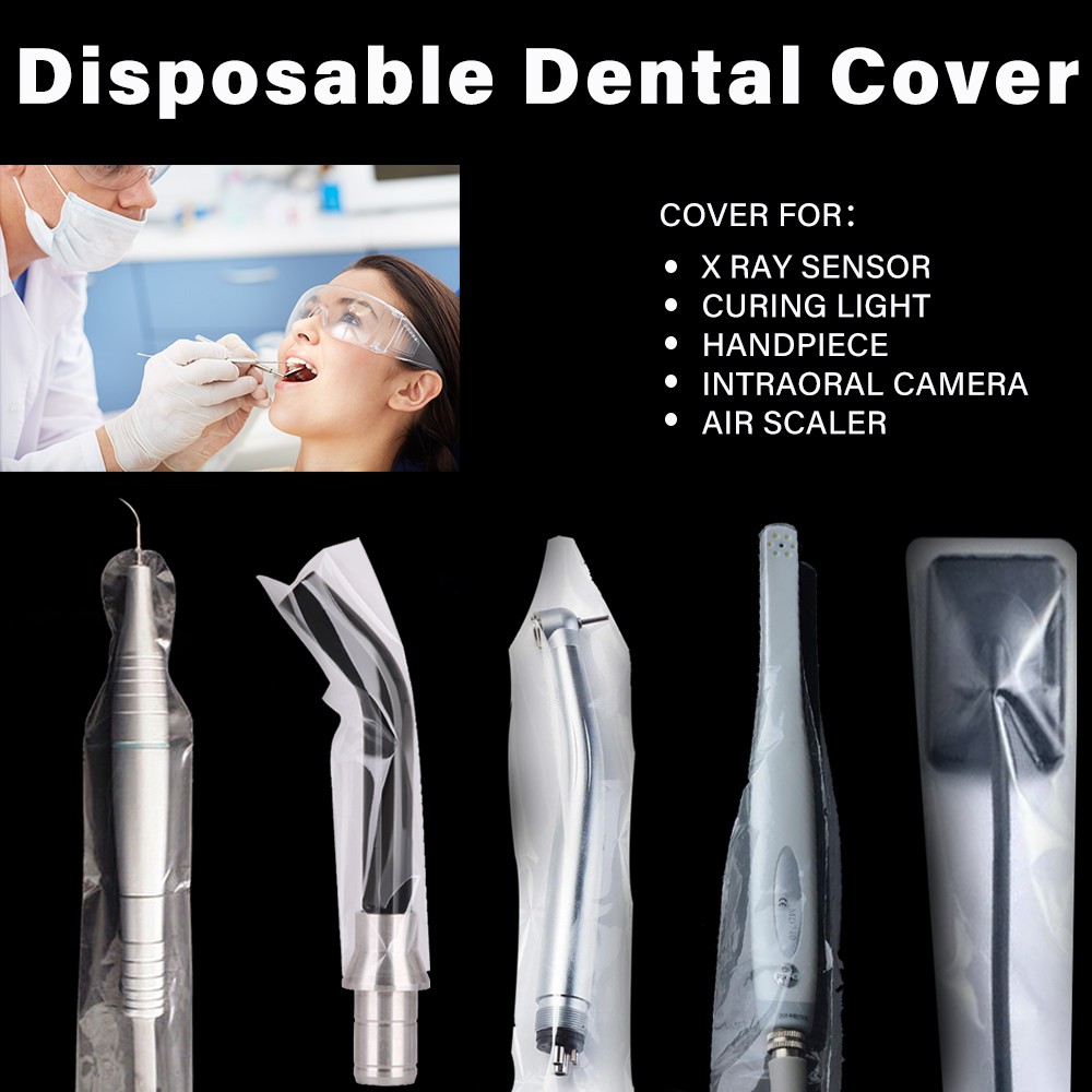 100/500 Pcs Disposable Sleeve Cover for Dental Handpiece/Curing Light
