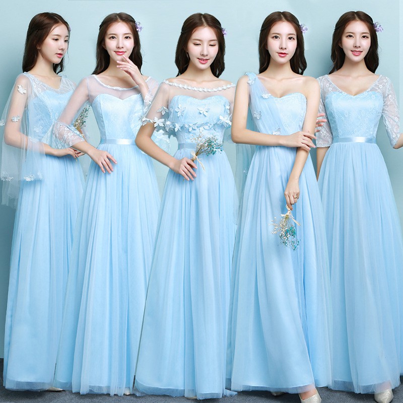 sky blue gown for wedding