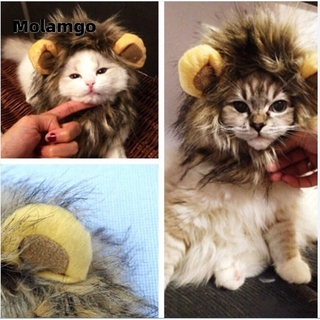 MOLAMGO Dog Clothes Funny Cat Costume Lion Headgear for Pets Dogs Cats