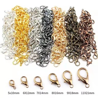 ❈✇✖10Pcs/Lot Wholesale Price Lobster Clasps 12Mm Bronze/Gold Lobster Clasps Hooks For Necklace Brace