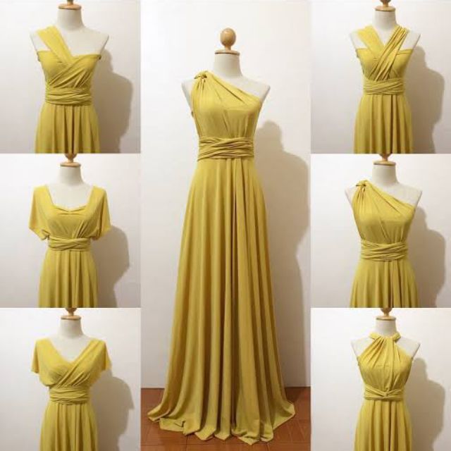 infinity dress yellow gold