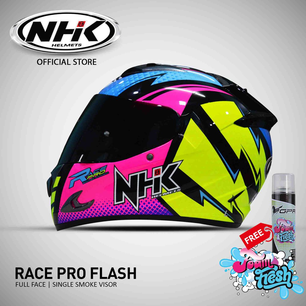 Nhk Helmet Racepro Flash 2 Full Face Single Visor W Free Gpr Foam Fresh Shopee Philippines