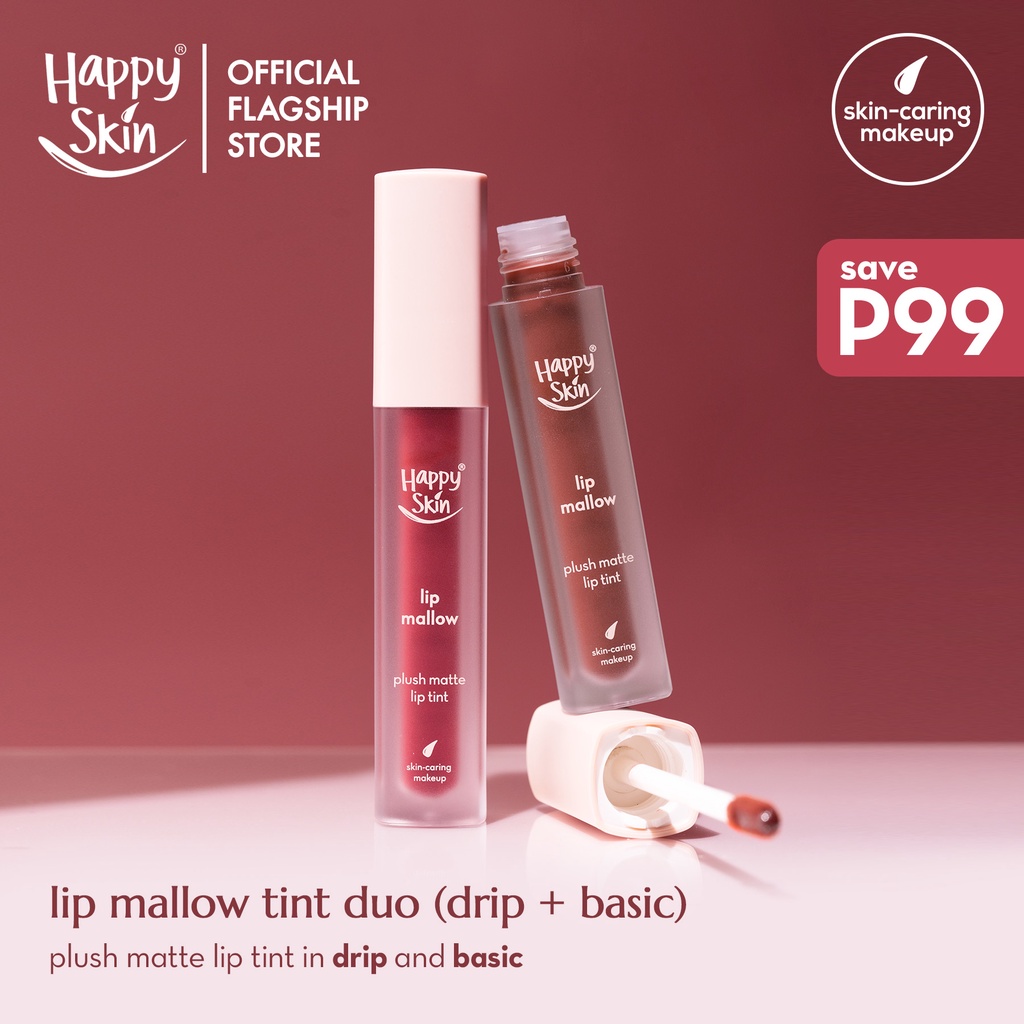 Happy Skin Lip Mallow Tint Duo (Drip + Basic) Shopee Philippines