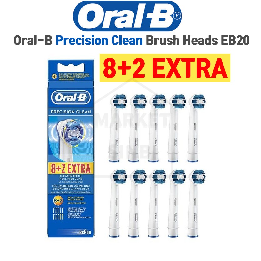 Original Oral B Precision Clean Replacement Rechargeable Toothbrush Heads 10p Packaging Design Can Be Changed Shopee Philippines