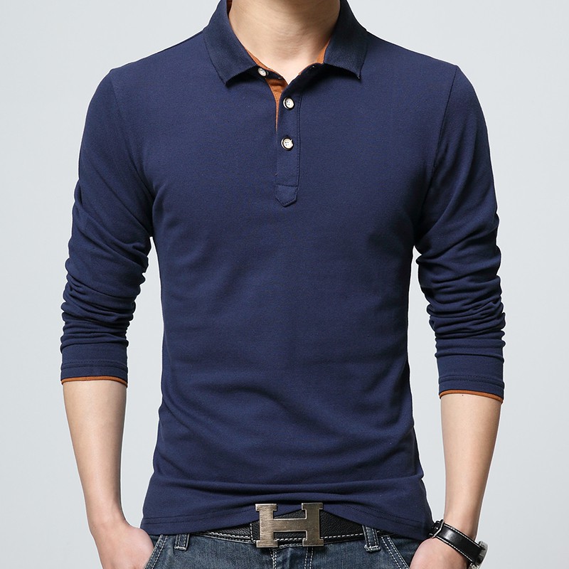 long sleeve fitted polo shirts