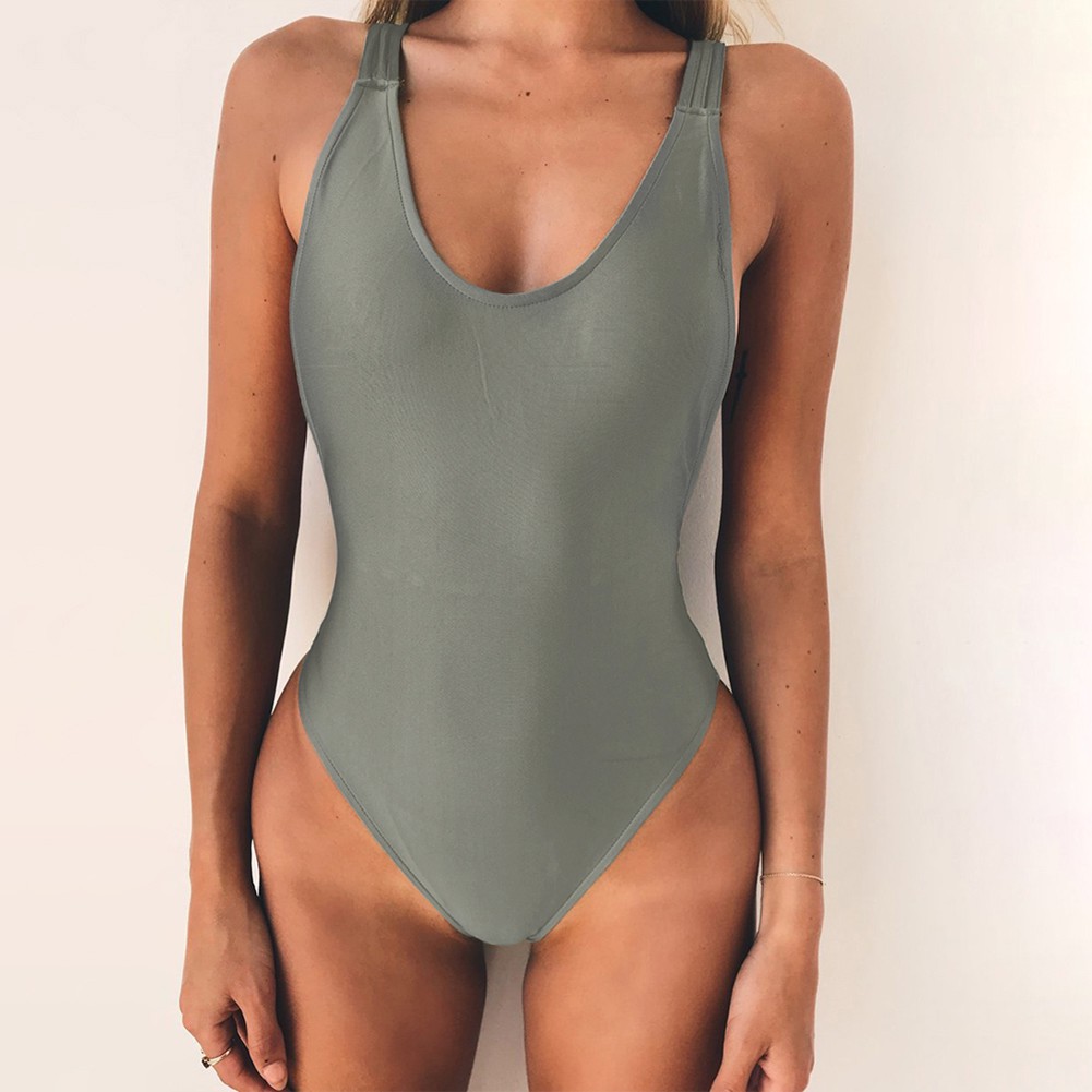 low cut one piece swimsuit