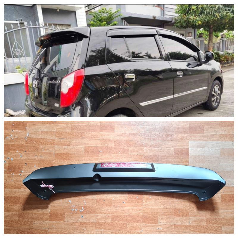 Toyota Wigo Gen 1 Spoiler Matt Black Primer With 3rd Brake Light ...