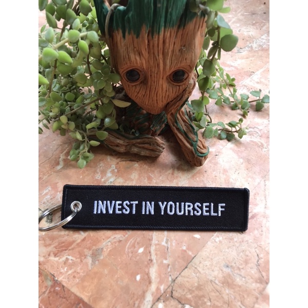 Invest In Yourself (Embroidery keychain) Shopee Philippines