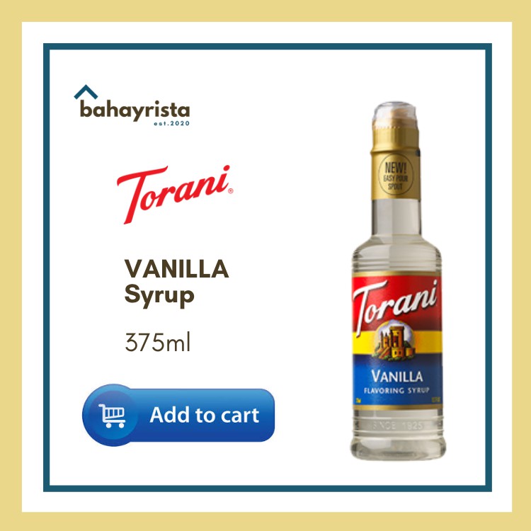 Torani VANILLA Syrup 375ml - TAGUIG Branch | Shopee Philippines