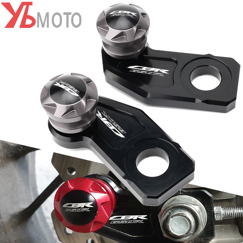 AE Logo CB650R Motorcycle Chain Adjustment Block Frame swingarm Spools sliders For Honda CBR650R