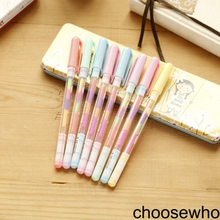 [CHOO] Colorful Plastic Cover 14 5cm Length Rainbow Pen 6 colors in 1 Colors Ink Gel Pens Surprising Gift #1