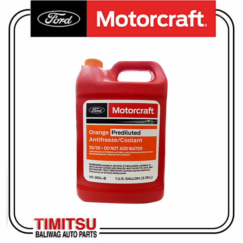Ford Motorcraft Orange Prediluted Antifreeze Coolant