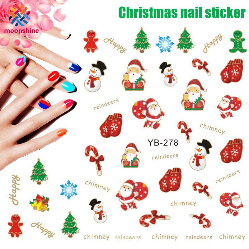 christmas nail decals