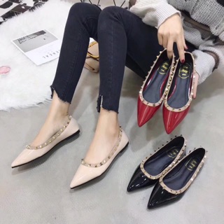 valentino inspired flat shoes