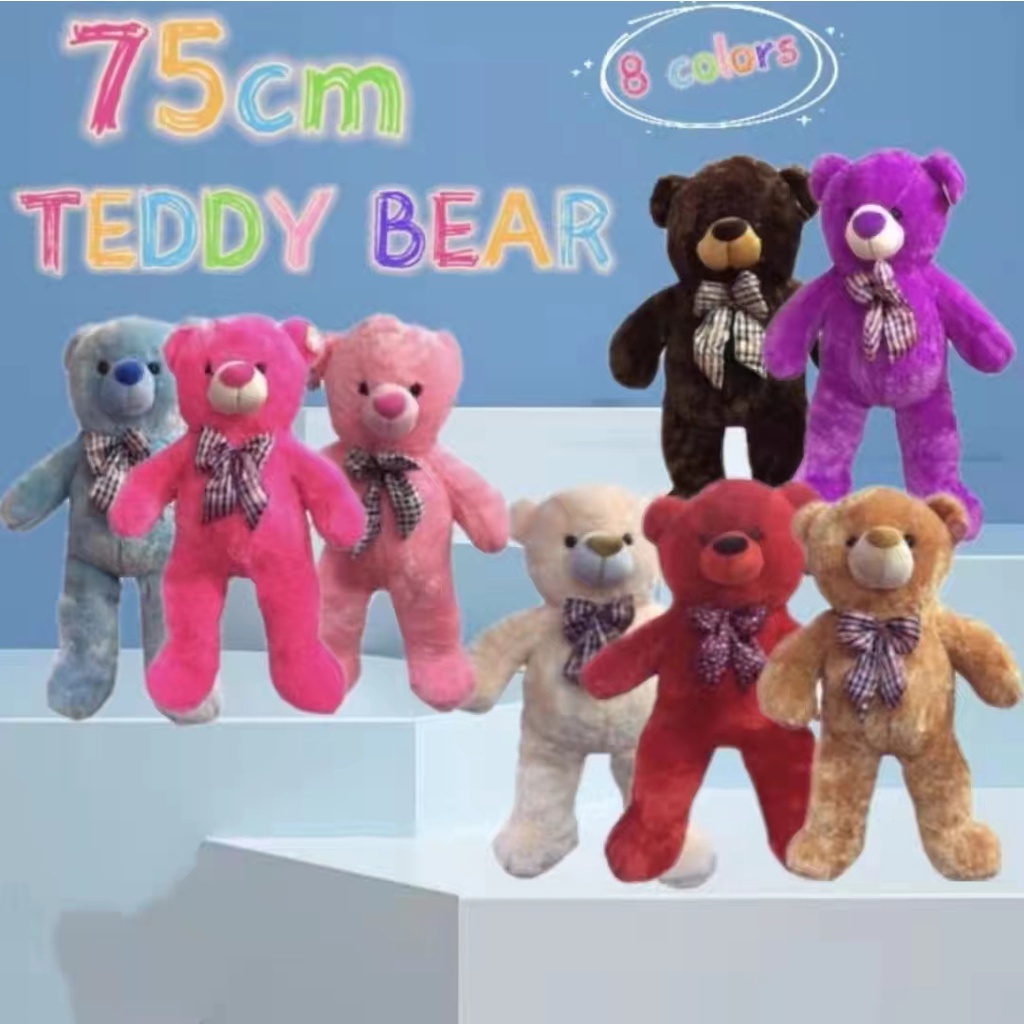 teddy bear human size TEDDY BEAR 8kulay (75cm) | Shopee Philippines