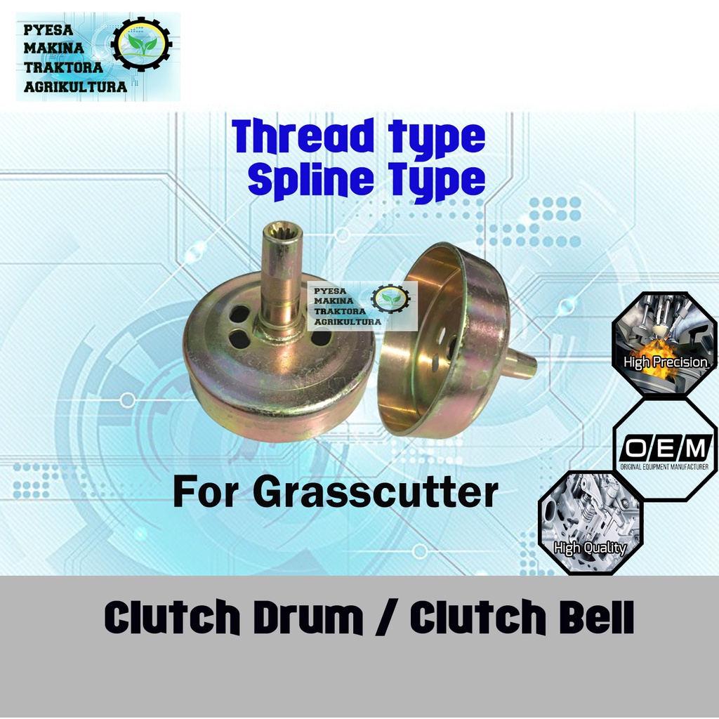 TD40 Clutch Drum Threaded and SPline Type for TD40 Kawasaki 2 stroke