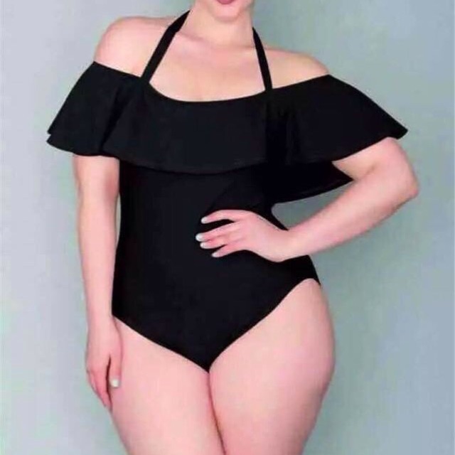 off the shoulder one piece swimsuit plus size