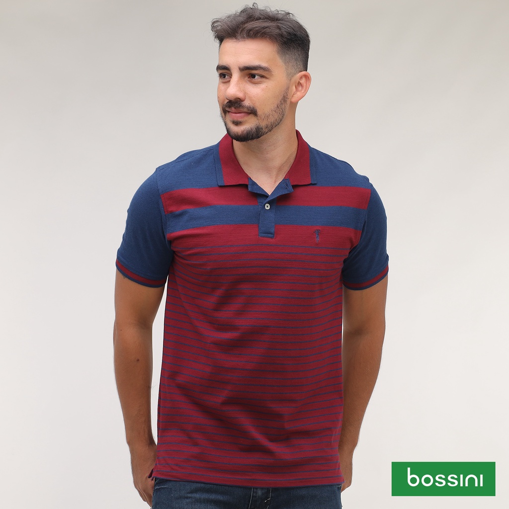 Bossini Collar Shirt Crazyline Spx Stripes BMT04-0315 (Navy) | Shopee ...