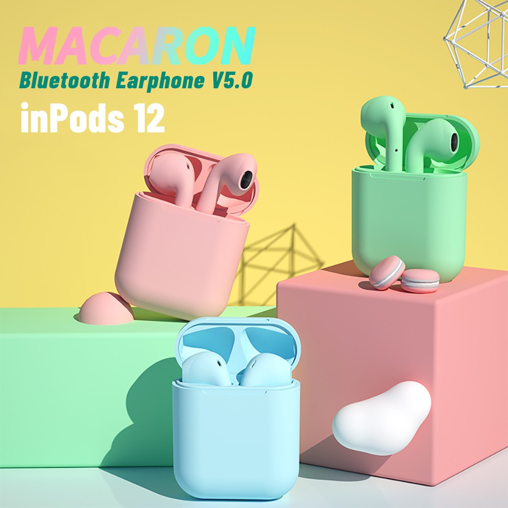 (COD) 9 Colors TWS Bluetooth Earphone inpods TWS i12 Earbuds Sports ...