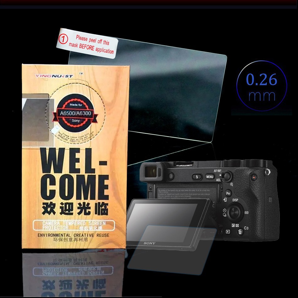 Glass Screen Protector For Sony A6000// A6300// A6500 Shatterproof Ultra Thin G1