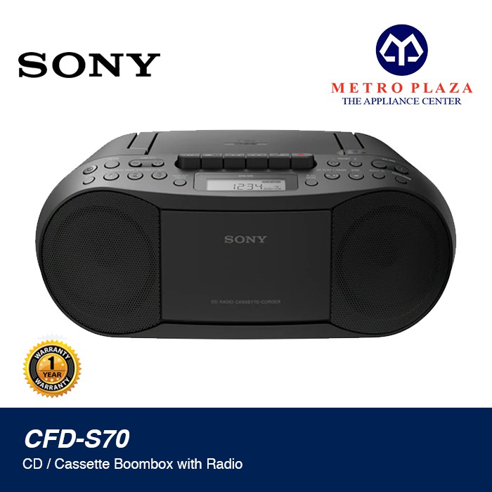 Sony CFD-S70 CD/Cassette Boombox with Radio | Shopee Philippines