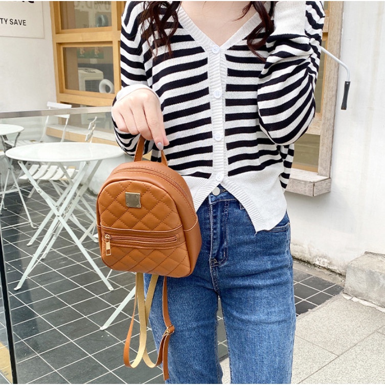 R&O Korean Sling shoulder Fashion Embroidered Ladies Womens Backpack Bag 2966