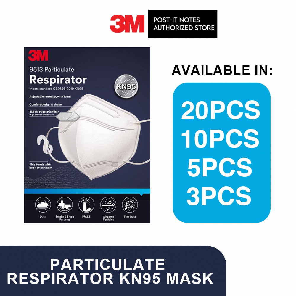 3M KN95 Particulate Respirator White Mask GVXK Shopee Philippines