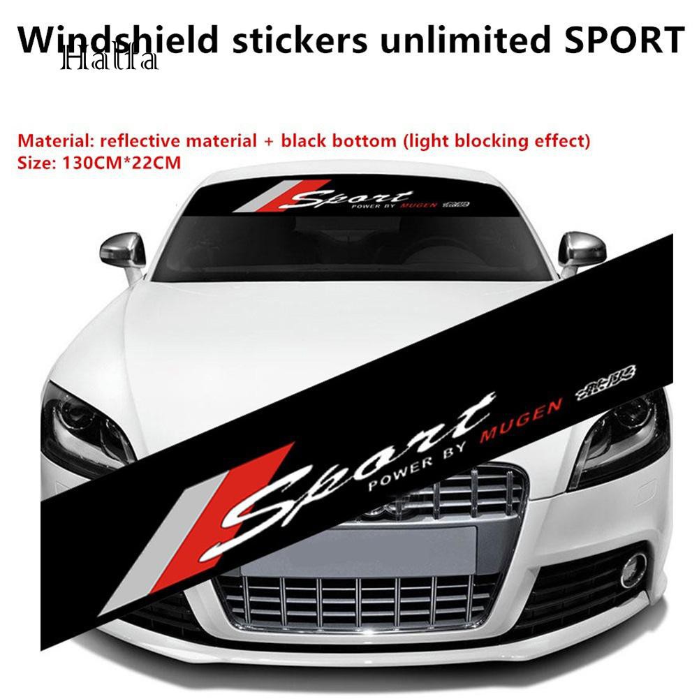 HL☆Car Front Back Windshield Glass Sticker Reflective Selfadhesive