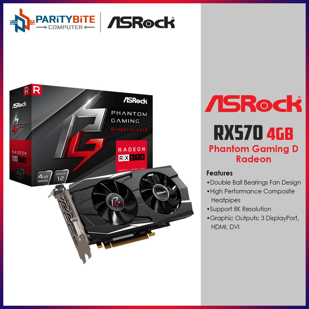 上 asrock phantom gaming d radeon rx570 4g 343554-Placa de video asrock