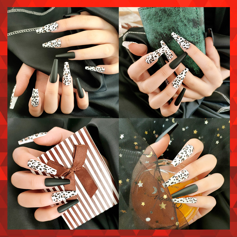 With Glue✔️】24Pcs Fake Nails set with glue Long matte frosted leopard print Nail Extension Fake Acrylic Nails | Shopee Philippines With Glue✔️】24Pcs Fake Nails set with glue Long matte frosted leopard print Nail Extension Fake Acrylic Nails | Shopee Philippines