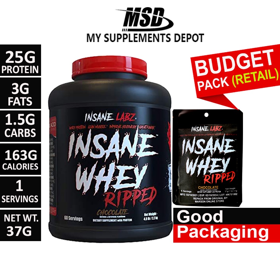 INSANE LABZ WHEY RIPPED 37g, 1 Servings ( Retail ) Shopee Philippines