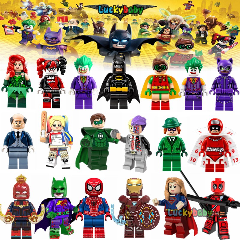 Legoing Batman Movie Minifigures Joker Robin Harley Quinn Catwoman Spiderman Super Heroes Building Blocks Kids Toys Gifts Shopee Philippines