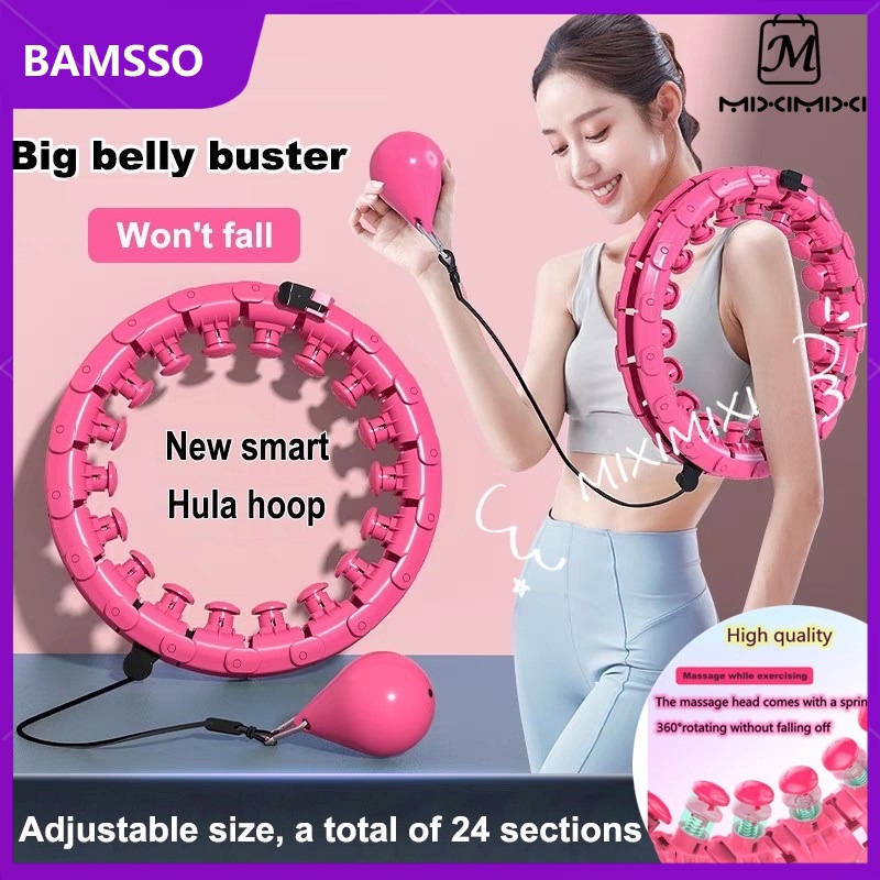 Weighted Smart Hula Hoop Fitness Weight Loss Massage Hoola Hoops Detachable  360°24 knots NonDropping | Shopee Philippines