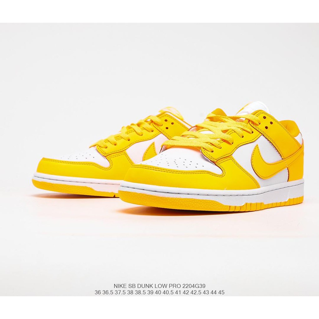 nike sb dunk low yellow white