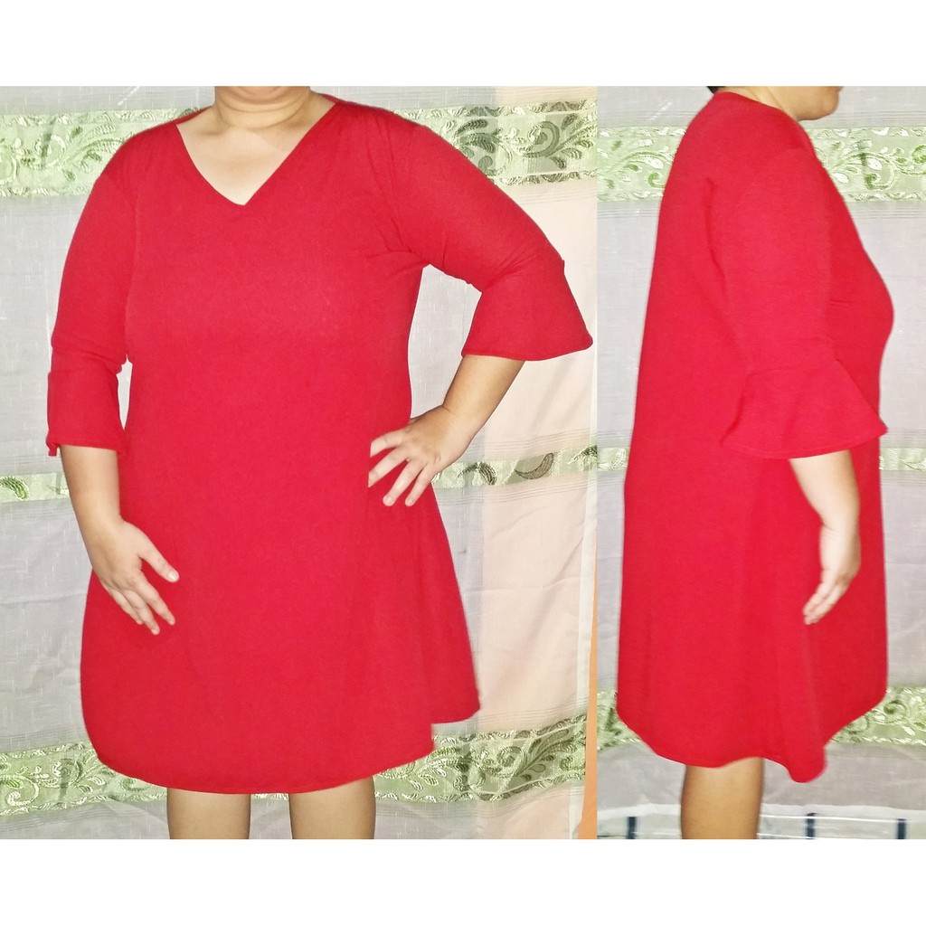 plus bell sleeve dress