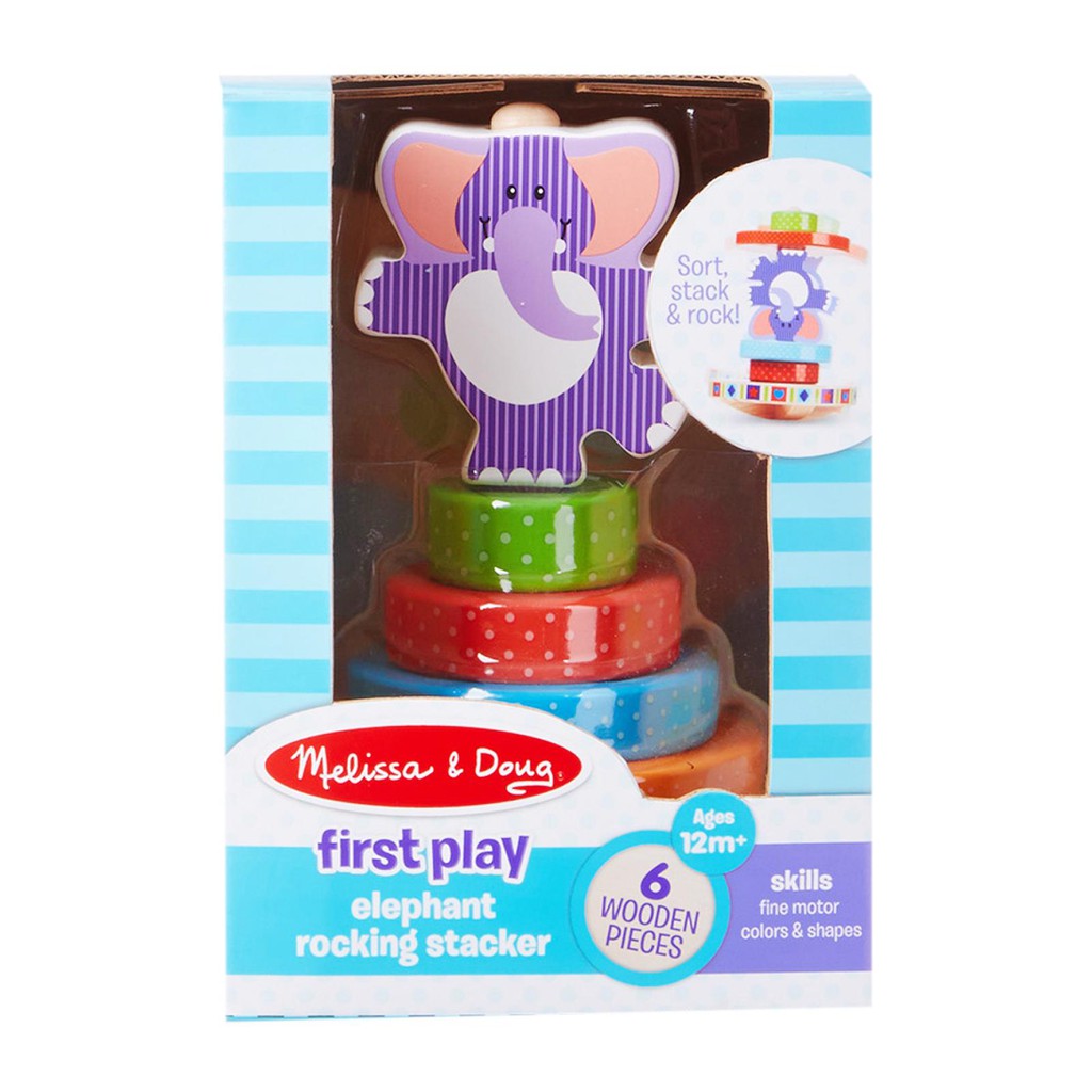 melissa and doug elephant rocking stacker