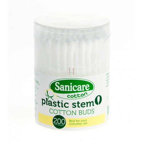 Sanicare Cotton Buds Plastic Stem Can 200 Tips | Shopee Philippines
