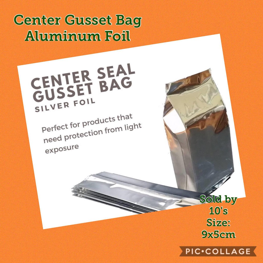 Center Seal Gusset Bag Aluminum Foil (By 10's) 9x5cm Shopee Philippines