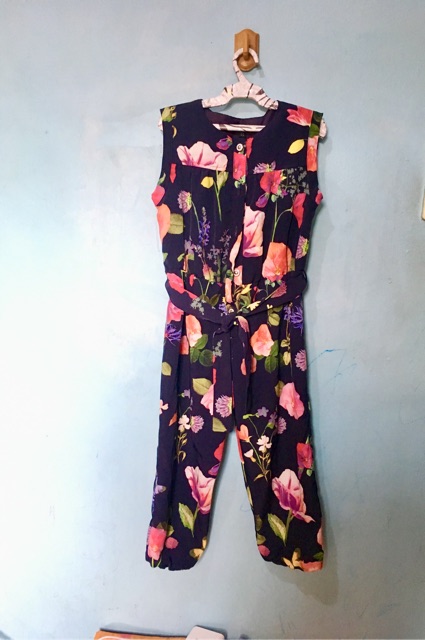m&s floral jumpsuit