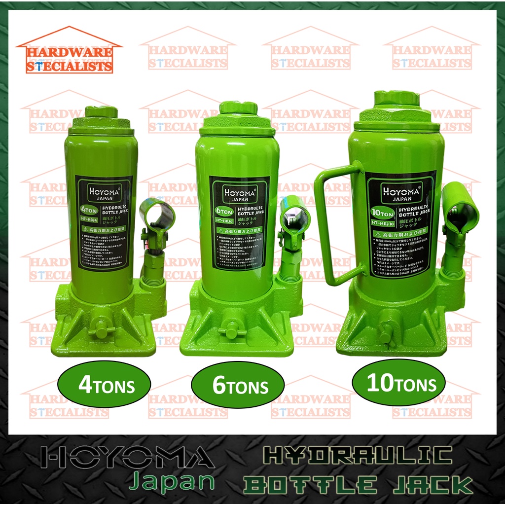Hoyoma Hydraulic Bottle Jack 4 TONS, 6 TONS OR 10 TONS Original