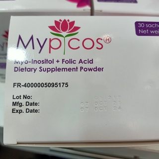 MyPICOS Myo Inositol + Folic Acid FDA Approved SOLD PER BOX (30 Pieces ...