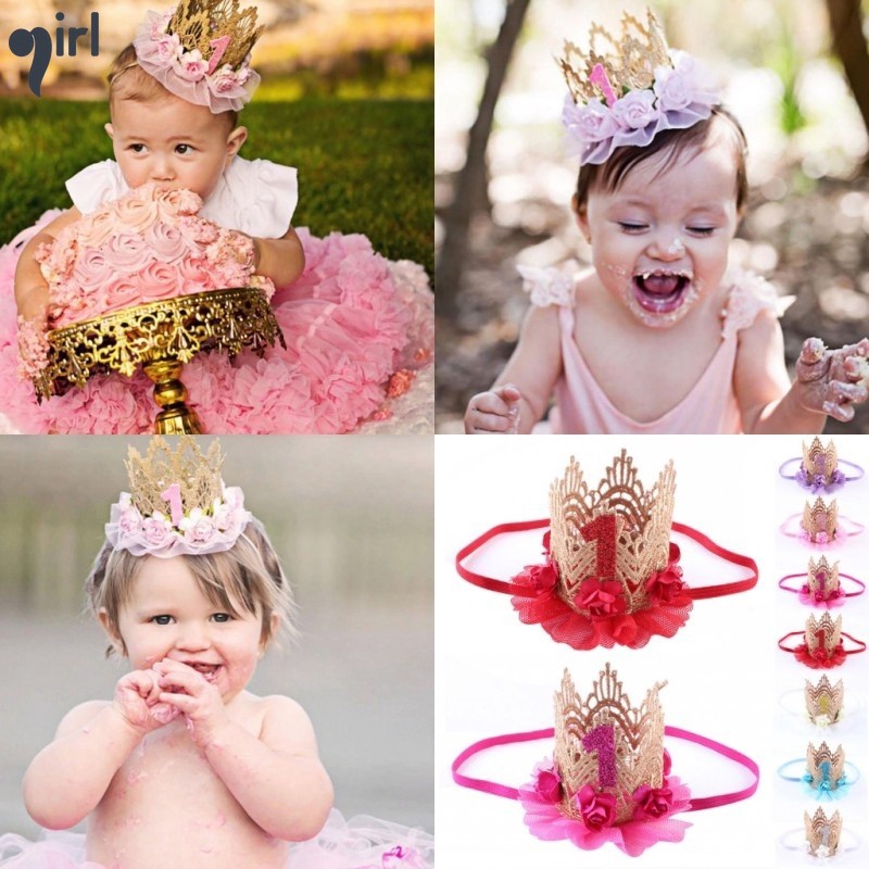 baby girl flower crown headband