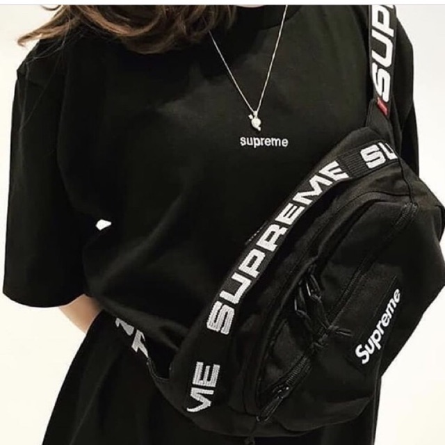 supreme ss18 black waist bag