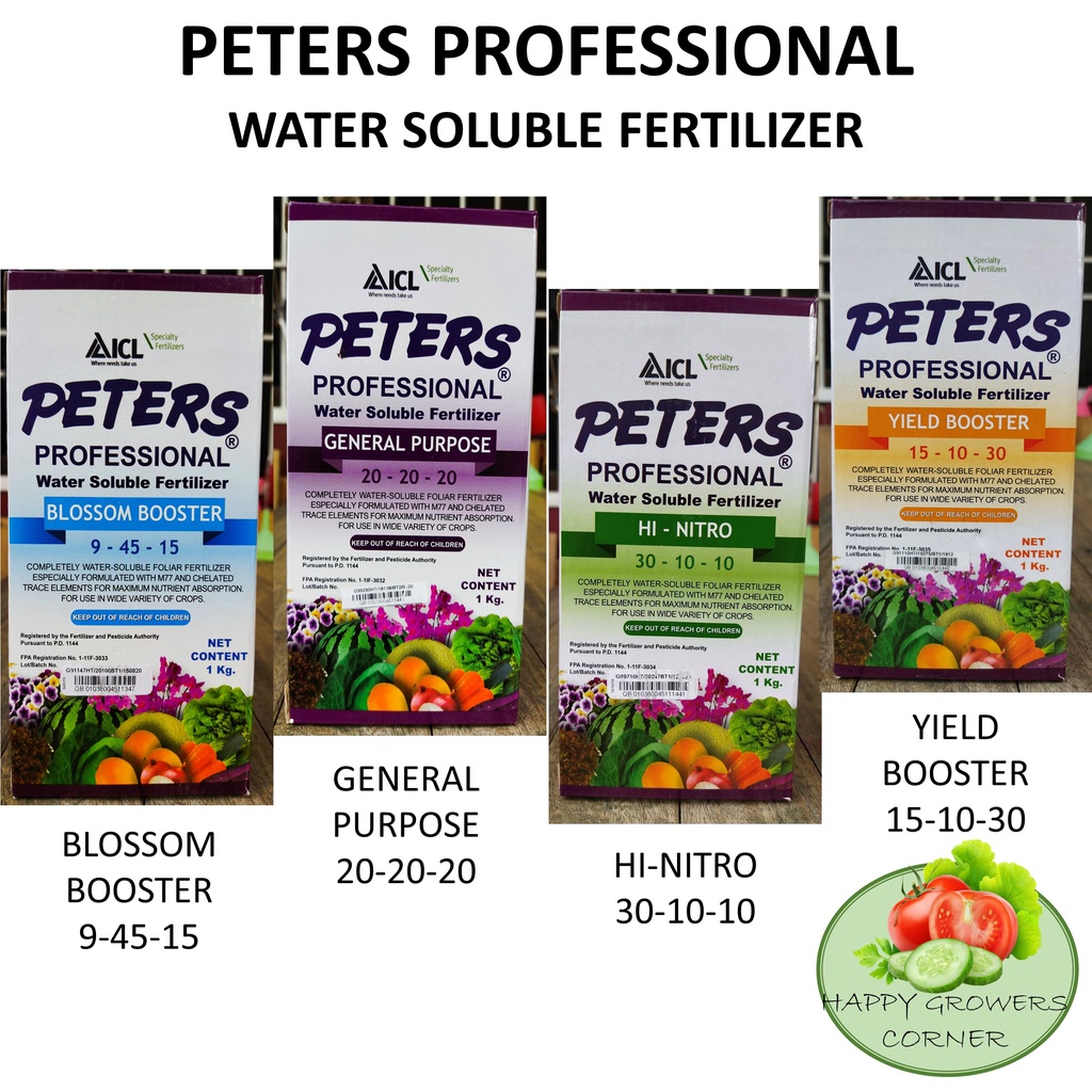 PETERS PROFESSIONAL WATER SOLUBLE FERTILIZER ORIGINAL PACKAGING (1 KGS