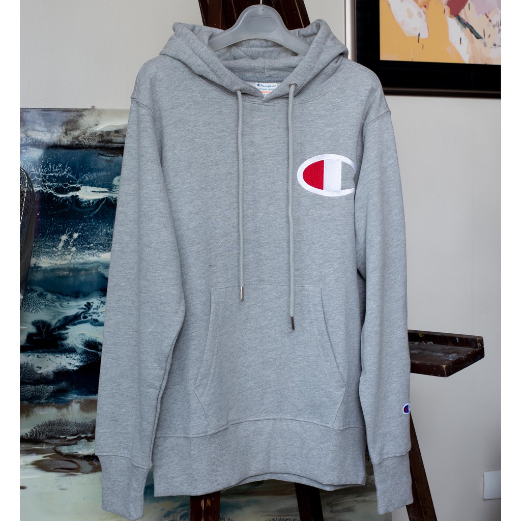 grey champion hoodie big c