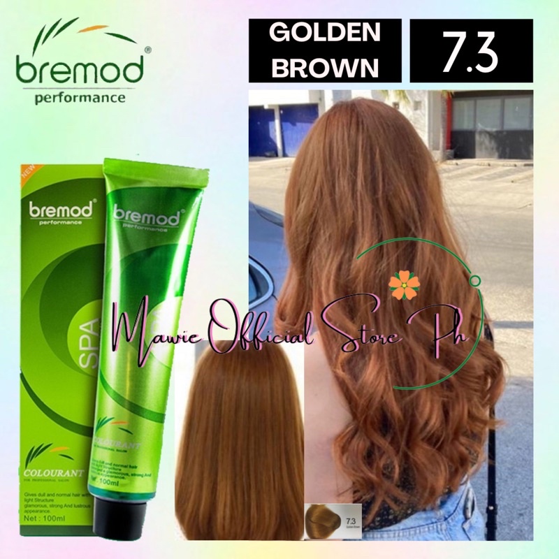 7-3-golden-brown-bremod-hair-color-100ml-hair-permanent-shopee